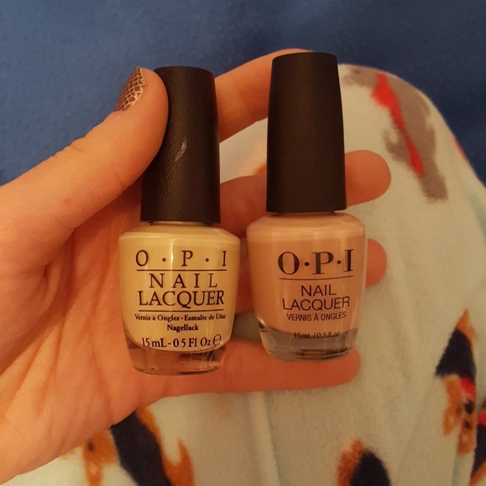 OPI Samoan Sand and One Chic Chick